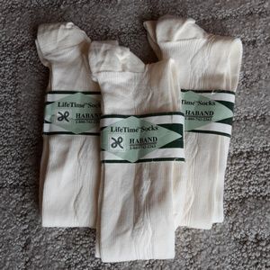 3 Pair Haband Lifetime socks size medium NWOT